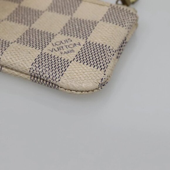 LOUIS VUITTON Damier Azur Pochette Cles Coin Purse N62659 LV Auth 141584 - Picture 5 of 16